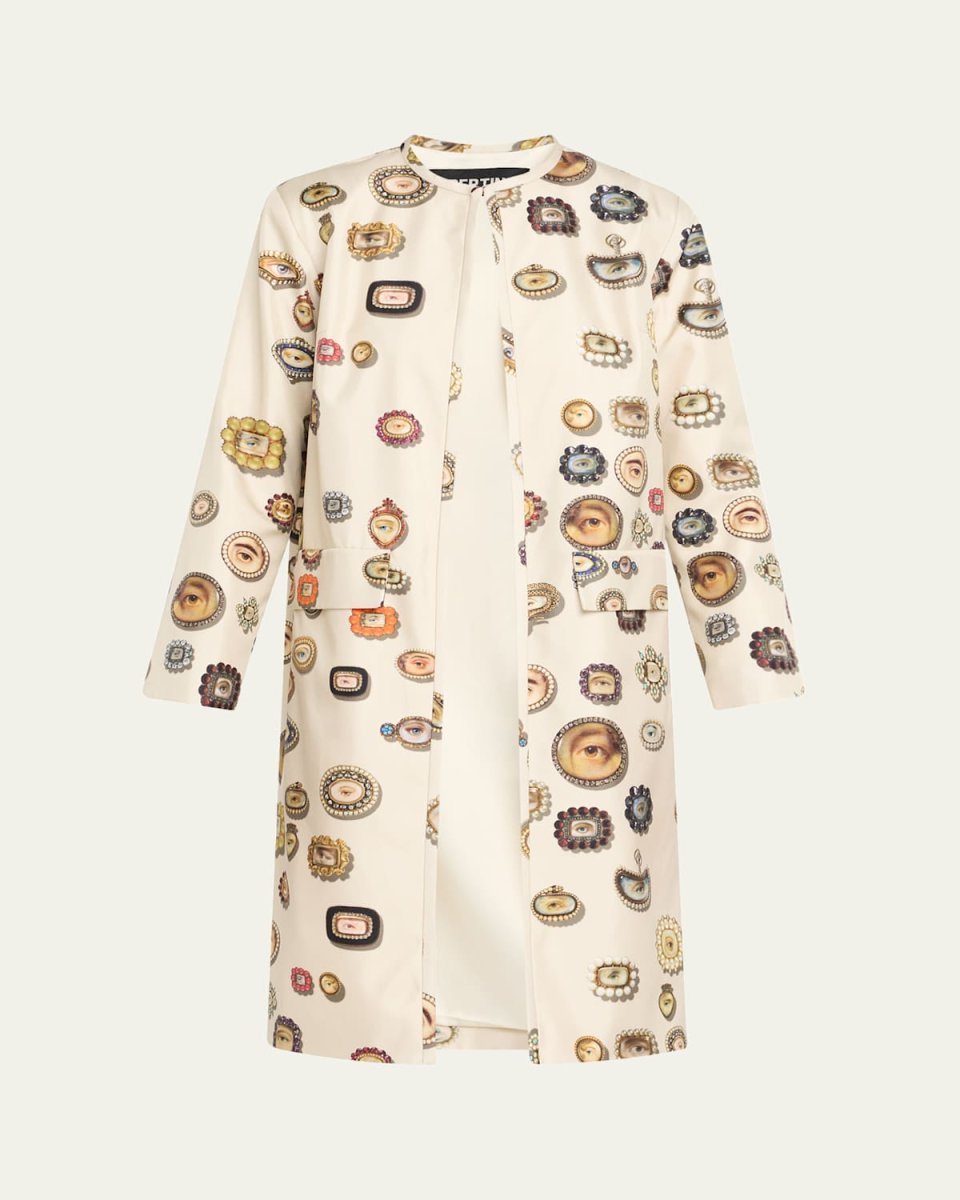 Lovers Eyes Silk Duster Coat